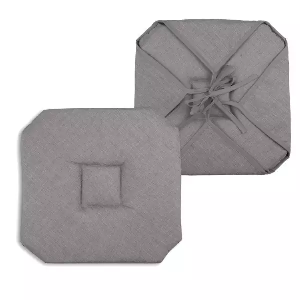 Galette de chaise carrée à rabats (40 x 40 cm) Béa Taupe