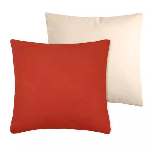 Coussin carr (50 cm) Duo Terracotta