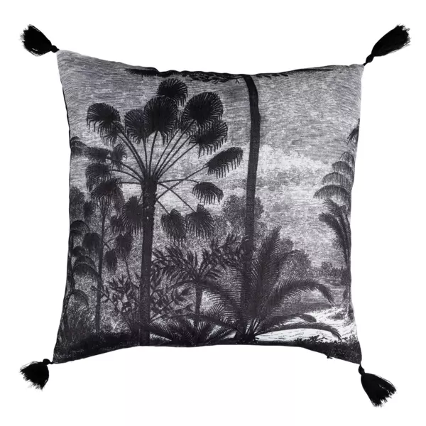 Housse de coussin carre (40 cm) Ombrages Noire