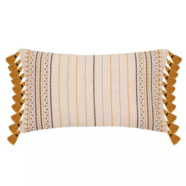 Housse de coussin rectangulaire coton (30 x 50 cm) Amady Jaune ocre