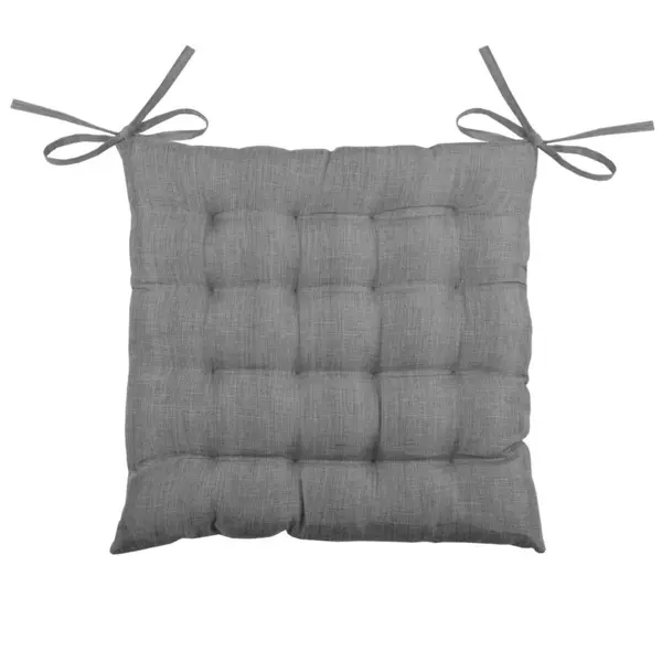 Coussin de chaise carré 16 points (40 x 40 cm) Béa Anthracite