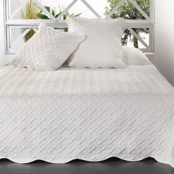 Couvre-lit et taie d'oreiller (180 x 240 cm) Californie Beige
