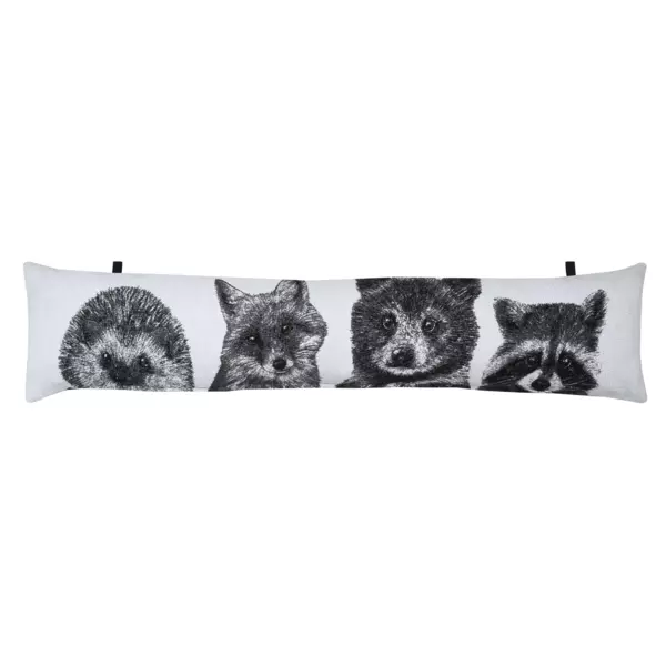 Coussin bas de porte polycoton (90 x 20 cm) Clairière Gris