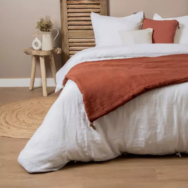 Runner letto lino lavato (90 x 200 cm) Louise Terracotta