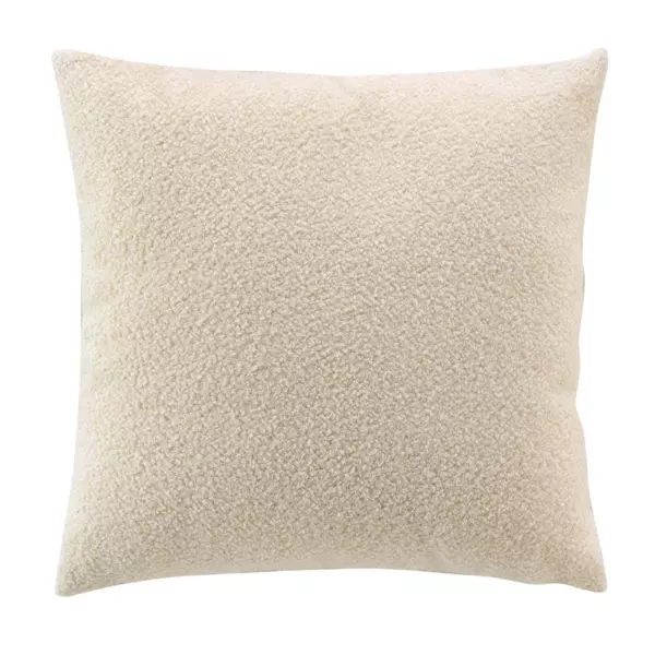 Coussin carré bouclette (45 cm) Wooly Ecru