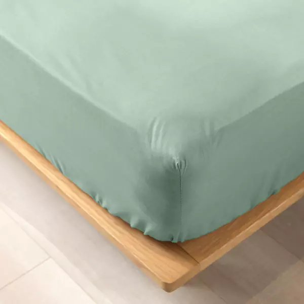 Lenzuolo con angoli cotone bio (180 cm) Biolina Verde salvia