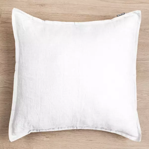 Vasket linned pudebetrk (80 x 80 cm) Louise Hvid