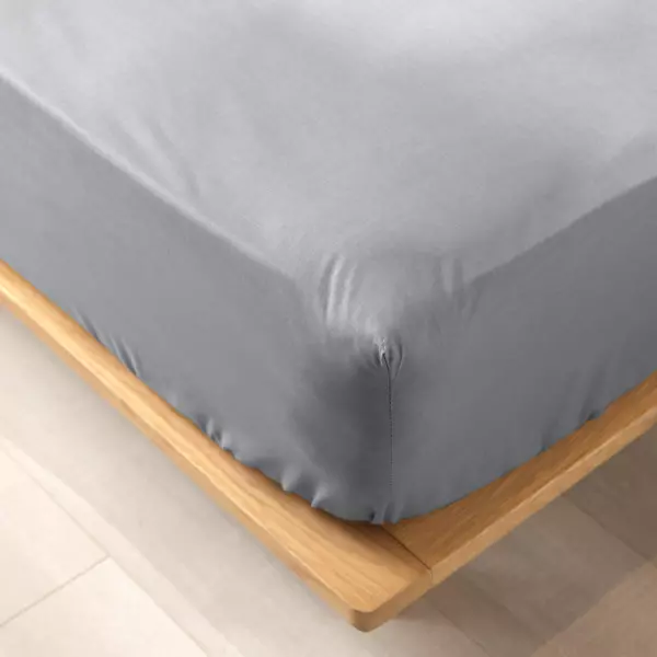 Sábana bajera en algodón bio (160 cm) Biolina Gris