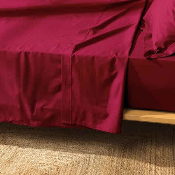 Drap plat 270x300 cm CHARME BORDEAUX