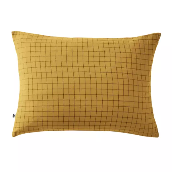Kussensloop rechthoekig Katoengaas (50 x 70 cm) Gaïa Mix Saffraangeel