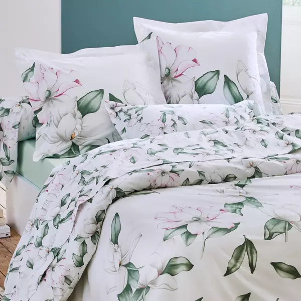 Kussensloop rechthoekig perkaalkatoen Magnolia Groen