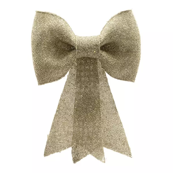 Nœud pailleté (H14 cm) Royal Or