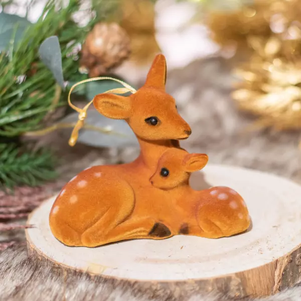 Suspension de Noël (H9 cm) Syama Marron clair