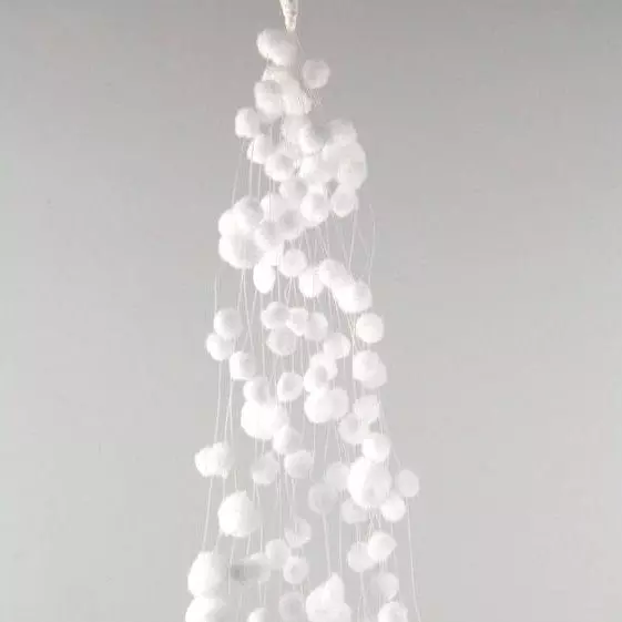 Guirlande de boules de neige (78 cm) Porta petite Blanche