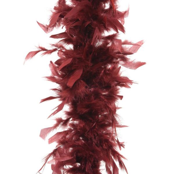 Guirlande boa plumes 15x184cm rouge - DECORIS