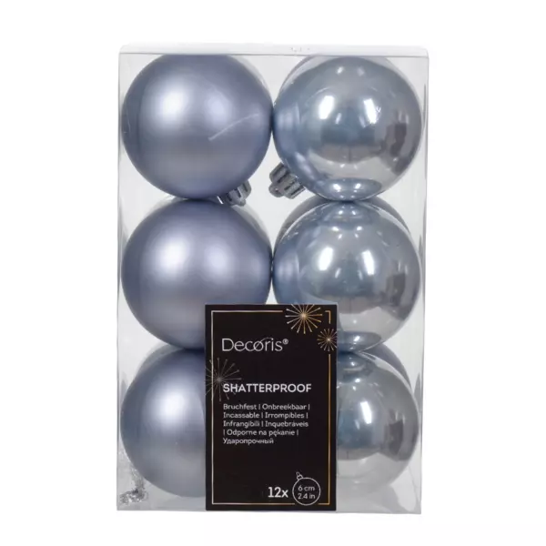 Lote de 12 bolas de Navidad (D60 mm) Alpine