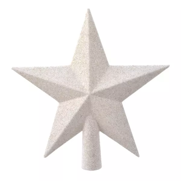 Alpine hvid uld juletrstop