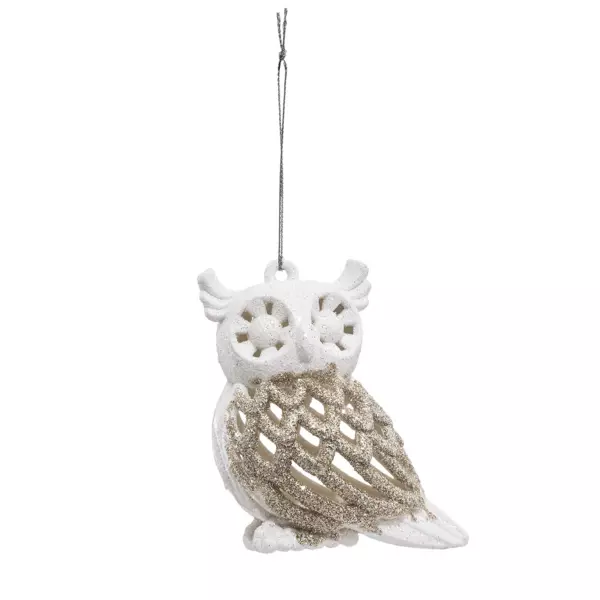 Lechuza para colgar Resille Blanco