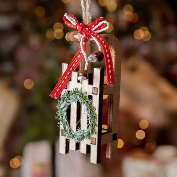 Slee Traineau hangdecoratie naturelkleur