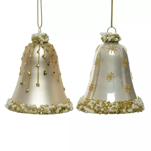 Lote de 2 campanillas en cristal Kristina Perla