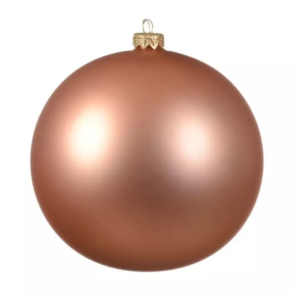 Lot de 4 boules de Noël en verre (D100 mm) Arctique mate Rose pétillant 