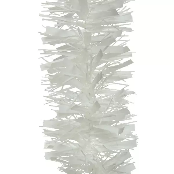 Guirnalda de Navidad (D10 cm) (2 m) Alpine estructurado Blanco
