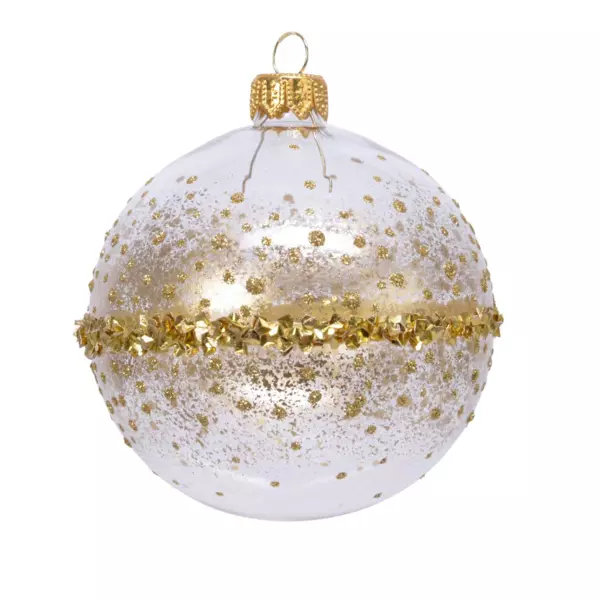 Boules de Noël en verre rouge, blanc et argent (boîte de 42) | Décorations de Noël | Pier Import