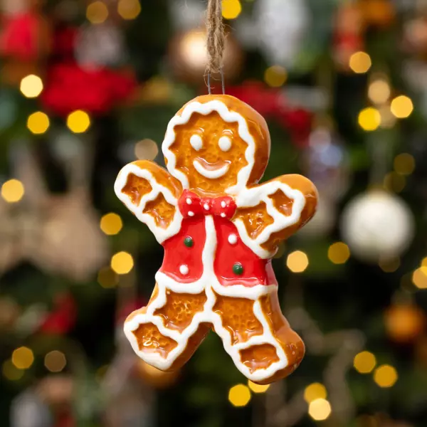 Pain d'épice Mario de Navidad para colgar Rojo