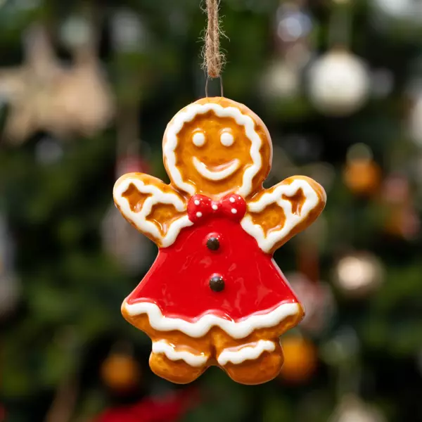 Pain d'épice Marcy de Navidad para colgar Rojo