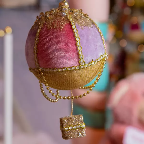 Montgolfière de Navidad Rosa