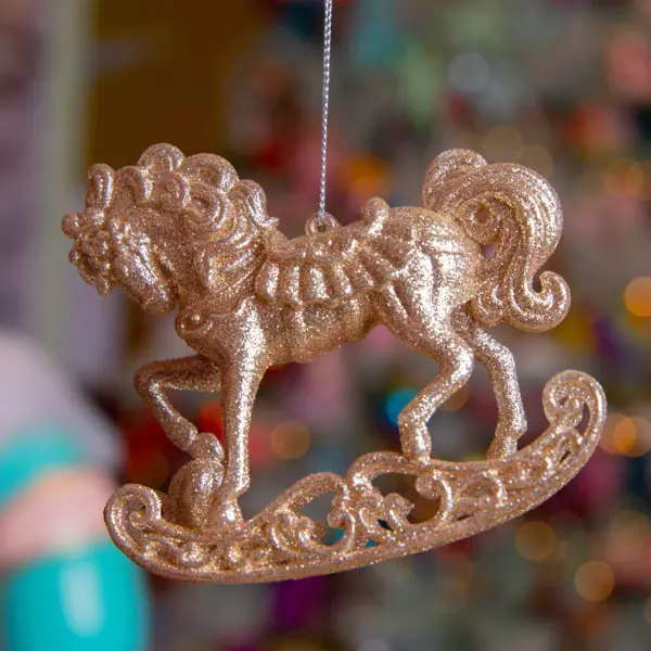 Paard Beauty om op te hangen parelwit