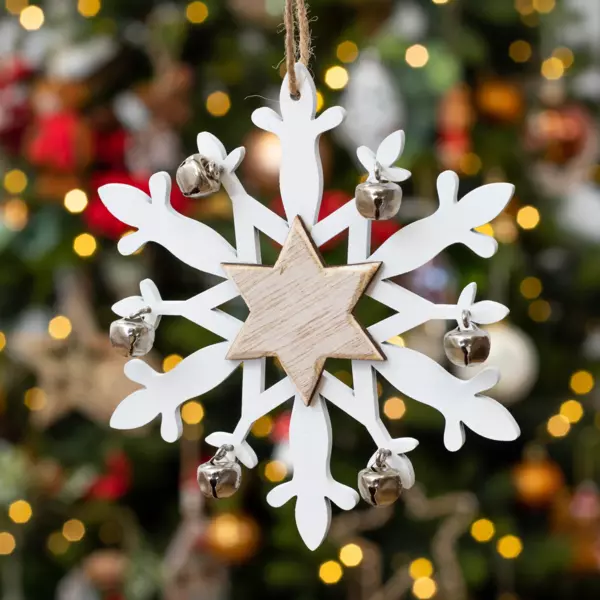Estrella de Navidad para colgar Flicka Blanco