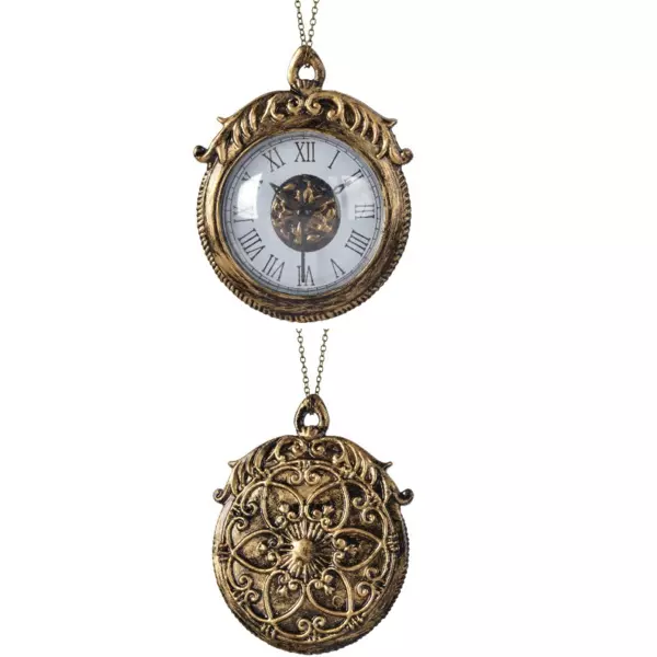 Adorno para colgar Reloj colgante retro Bronce