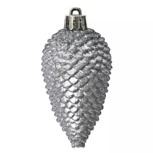Lot de 6 pommes de pin à suspendre (H8 cm) Alpine Bleu vaporeux