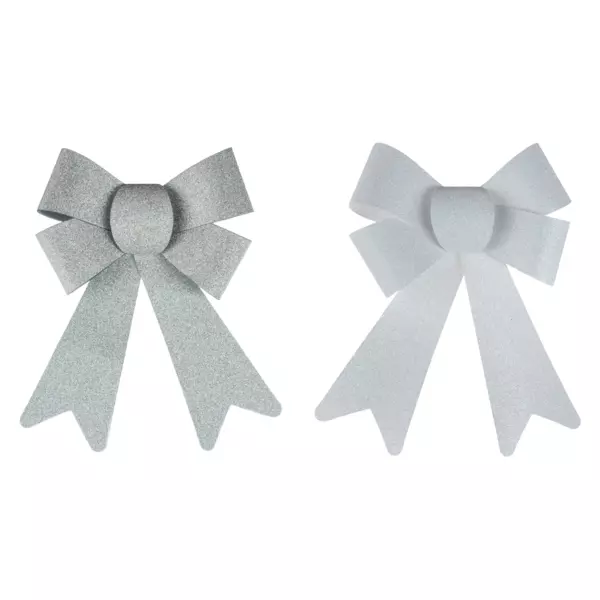 Lot de 2 noeuds (H18 cm) Anieta Argent