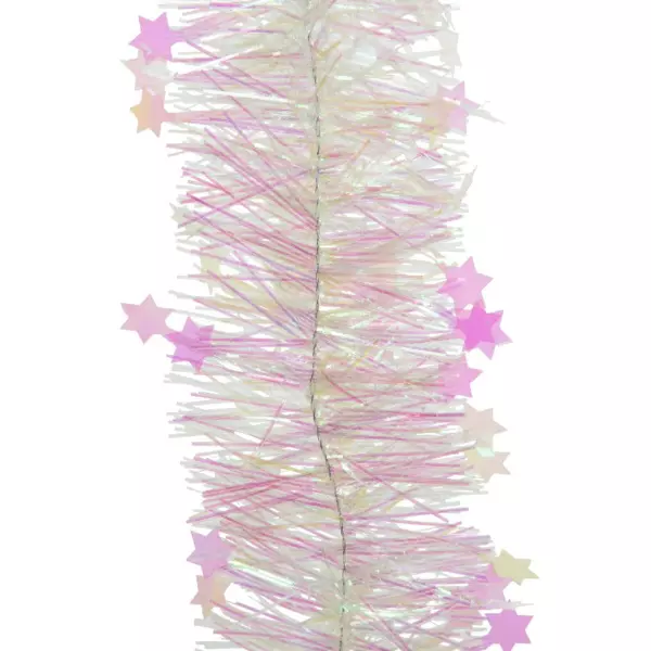 Ghirlanda di Natale Stellato Bianco perlato