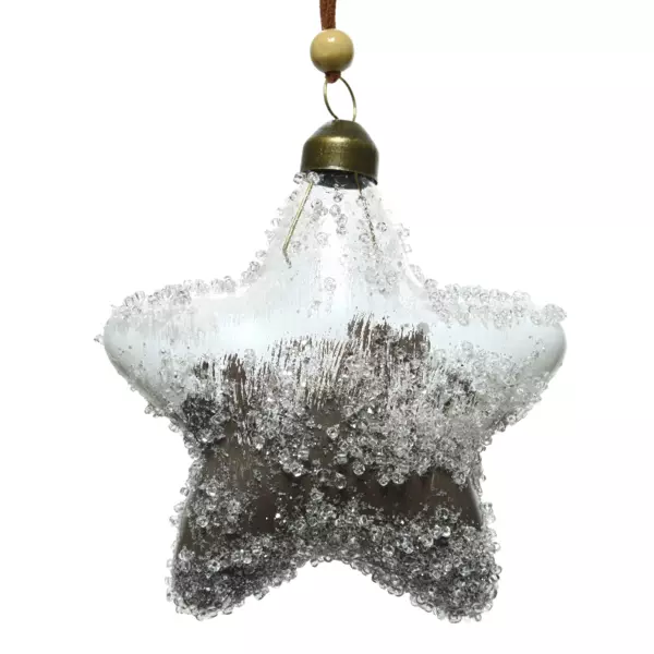 Lot de 2 étoiles de Noël (D100 mm) Givry Brun cashmere