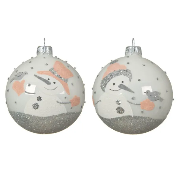 Boule De Noël "My First Christmas 2025" En Verre Rose Peinte à La Main - Avec Ruban - Boîte Souvenir - Mamas & Papas