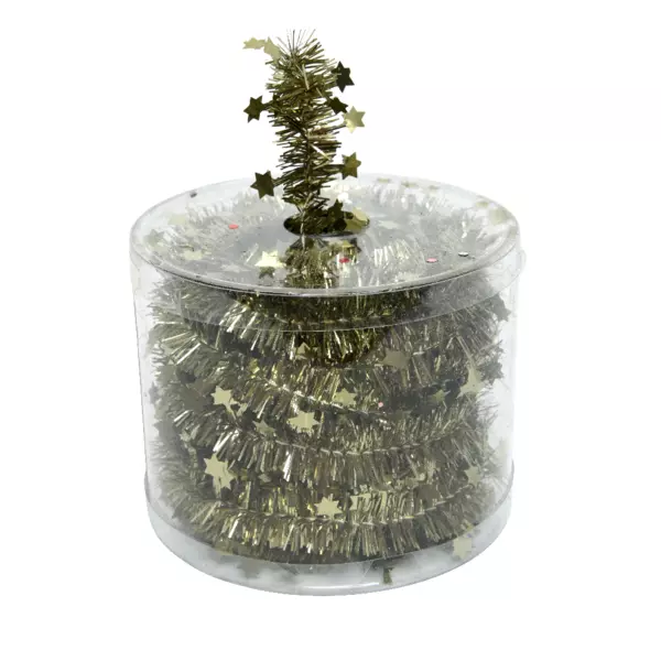 Guirlande de Noël (D3,50 cm) fine étoilée Alpine Vert sous bois