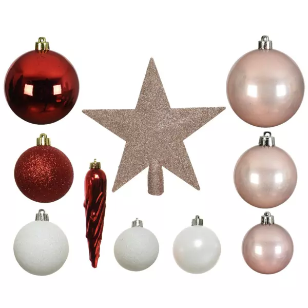 Kit de decoración para árbol de Navidad Novae multi Rosa palo