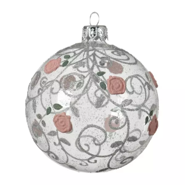 Lot de 6 boules de Noël en verre (D80 mm) Rosita Transparent