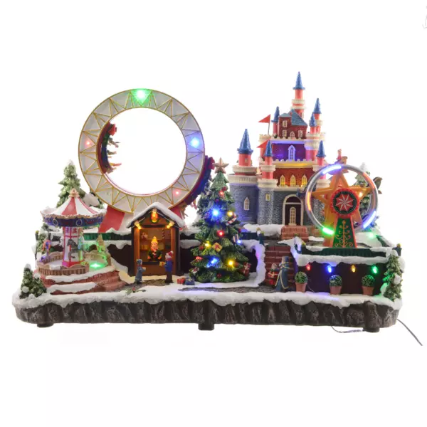 My Village Accessoire De Noël Mini Village 42 X 25 Cm - Base Réaliste Pour Village De Noël