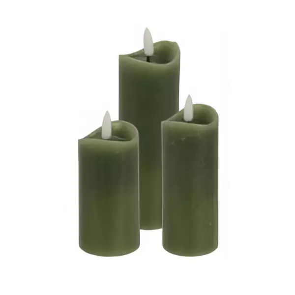 Set da 4 Candele Natalizie Color Rosso 7 Ore di Combustione 6cm in Cera