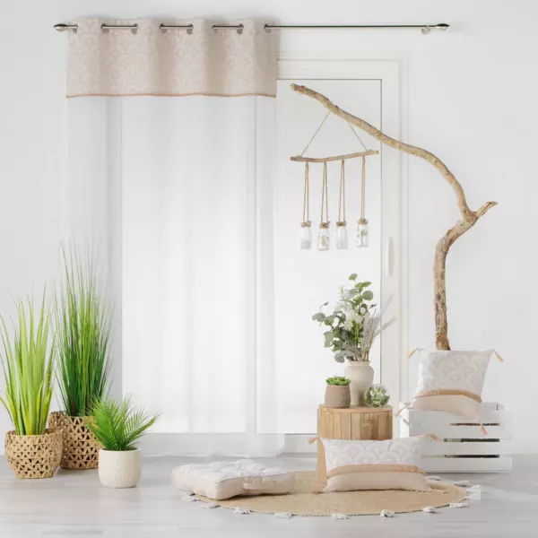 Voilage œillets coton (140 x 240 cm) Bahina Beige