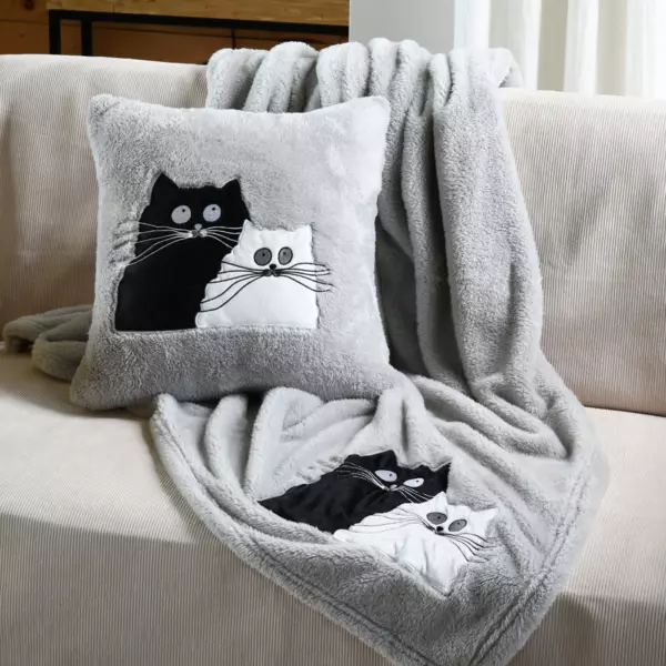 Kerstplaid (150 cm) Douillet Grijs