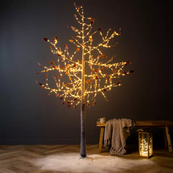 Lysende træ med 600 LED'er (H210 cm) Elissa Poplar Varm hvid