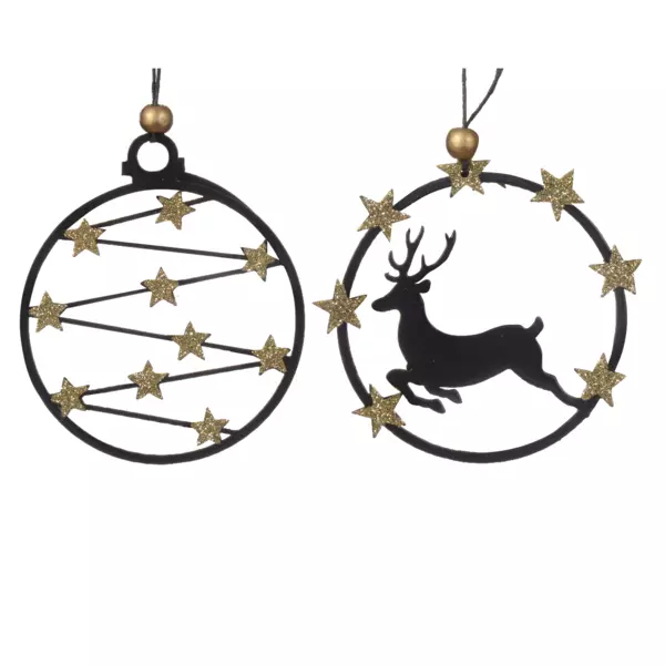 Suspension de fte (H10 cm) Pluie d'toiles Or