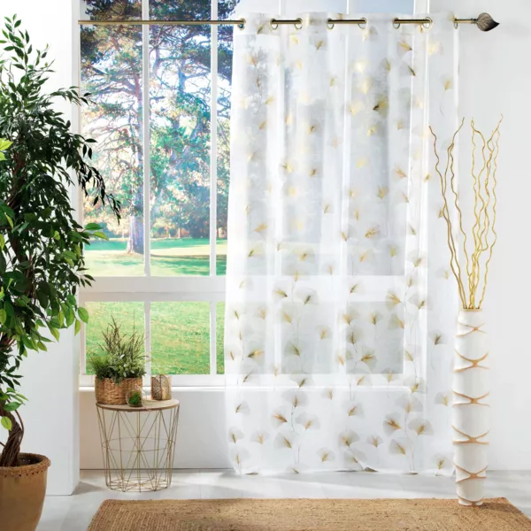 Voilage œillets (140 x 240 cm) Ginkgold Or