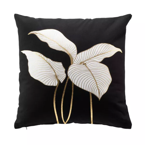 Coussin carré coton (45 x 45 cm) Jill Noir