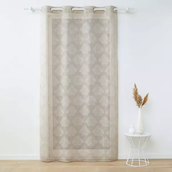 Vitrage geweven (140 x 240 cm) Levita Taupe